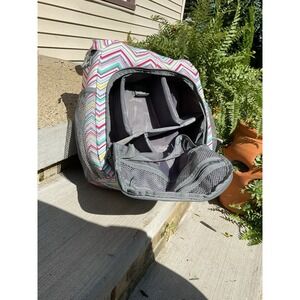 THIRTY-ONE PARTY PUNCH CHEVRON SLING BAG CAMERA / DIAPER BAG / BACKPACK 18x13x6